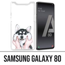 Coque Samsung Galaxy A80 - Chien Husky Joues