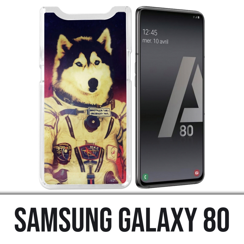 Coque Samsung Galaxy A80 - Chien Jusky Astronaute