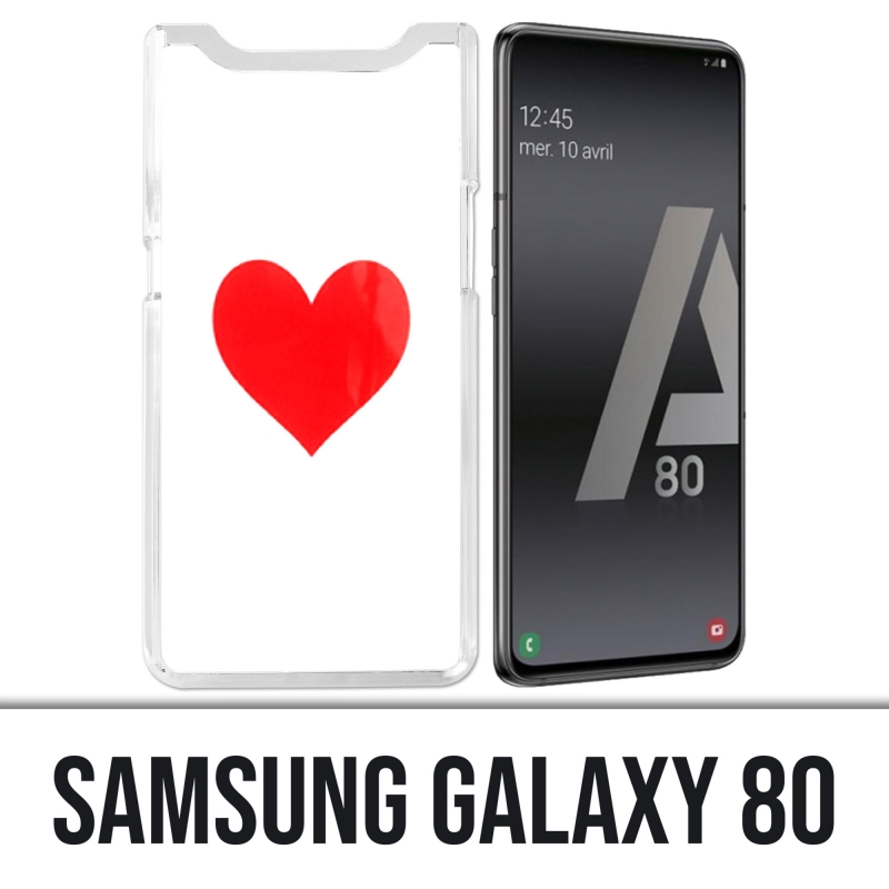 Coque Samsung Galaxy A80 - Coeur Rouge