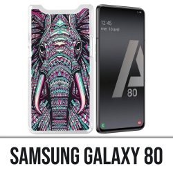 Custodia Samsung Galaxy A80 - Elefante azteco colorato