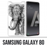 Samsung Galaxy A80 Case - Schwarzweiss-aztekischer Elefant