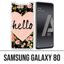Coque Samsung Galaxy A80 - Hello Coeur Rose
