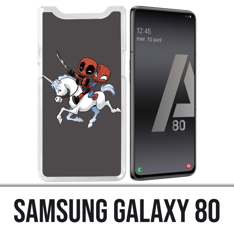 Samsung Galaxy A80 case - Unicorn Deadpool Spiderman