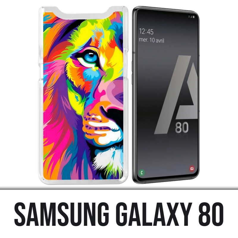 Coque Samsung Galaxy A80 - Lion Multicolore