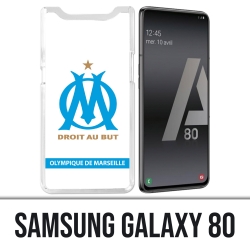 Coque Samsung Galaxy A80 - Logo Om Marseille Blanc