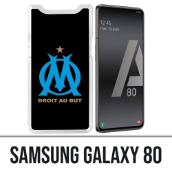 Coque Samsung Galaxy A80 - Logo Om Marseille Noir