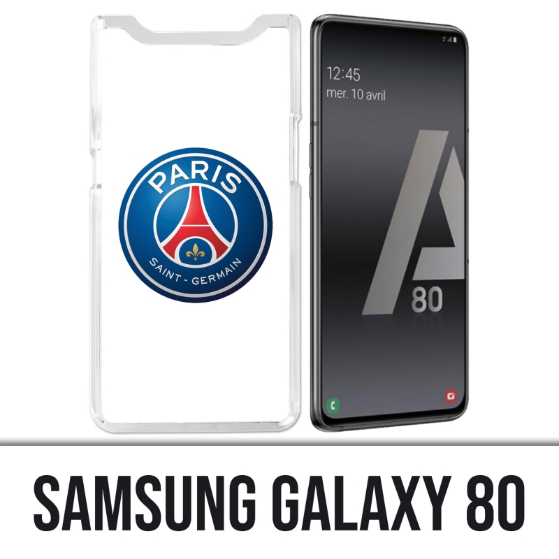 Coque Samsung Galaxy A80 - Logo Psg Fond Blanc