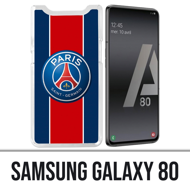 Coque Samsung Galaxy A80 - Logo Psg New Bande Rouge
