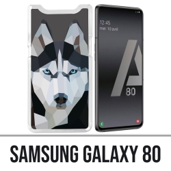 Coque Samsung Galaxy A80 - Loup Husky Origami
