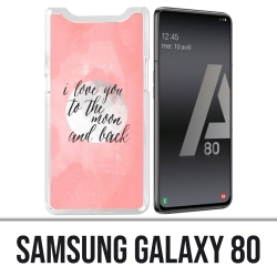 Samsung Galaxy A80 Case - Liebesbotschaft Mond zurück