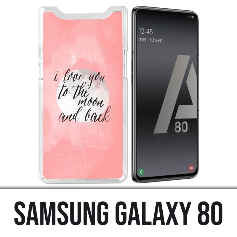 Coque Samsung Galaxy A80 - Love Message Moon Back