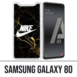 Coque Samsung Galaxy A80 - Nike Logo Gold Marbre
