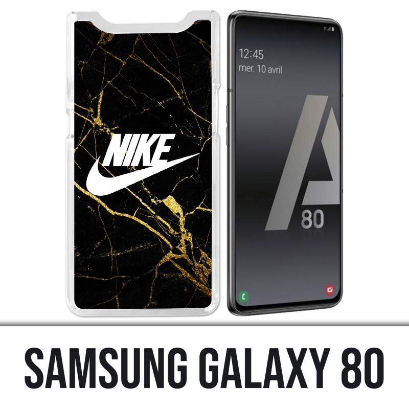 Samsung Galaxy A80 case - Nike Logo Gold Marble