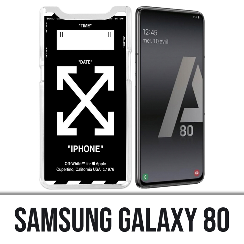 Custodia Samsung Galaxy A80 - Off White Black