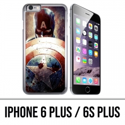 Funda para iPhone 6 Plus / 6S Plus - Captain America Grunge Avengers