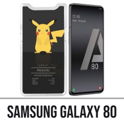 Funda Samsung Galaxy A80 - Tarjeta de identificación Pokémon Pikachu