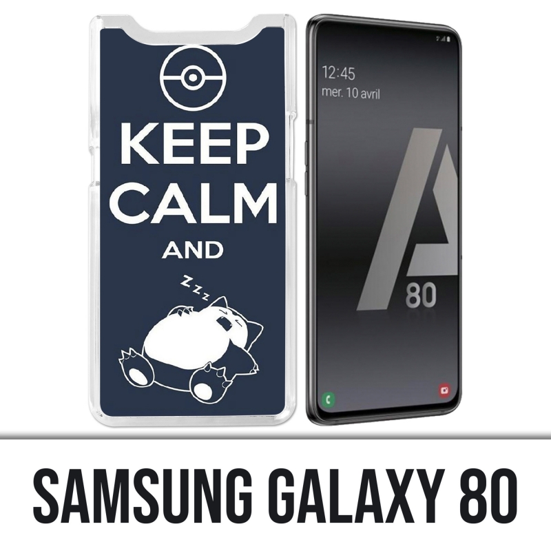 Custodia Samsung Galaxy A80 - Pokémon Ronflex Keep Calm