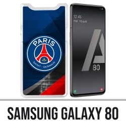 Custodia Samsung Galaxy A80 - Logo Psg in metallo cromato