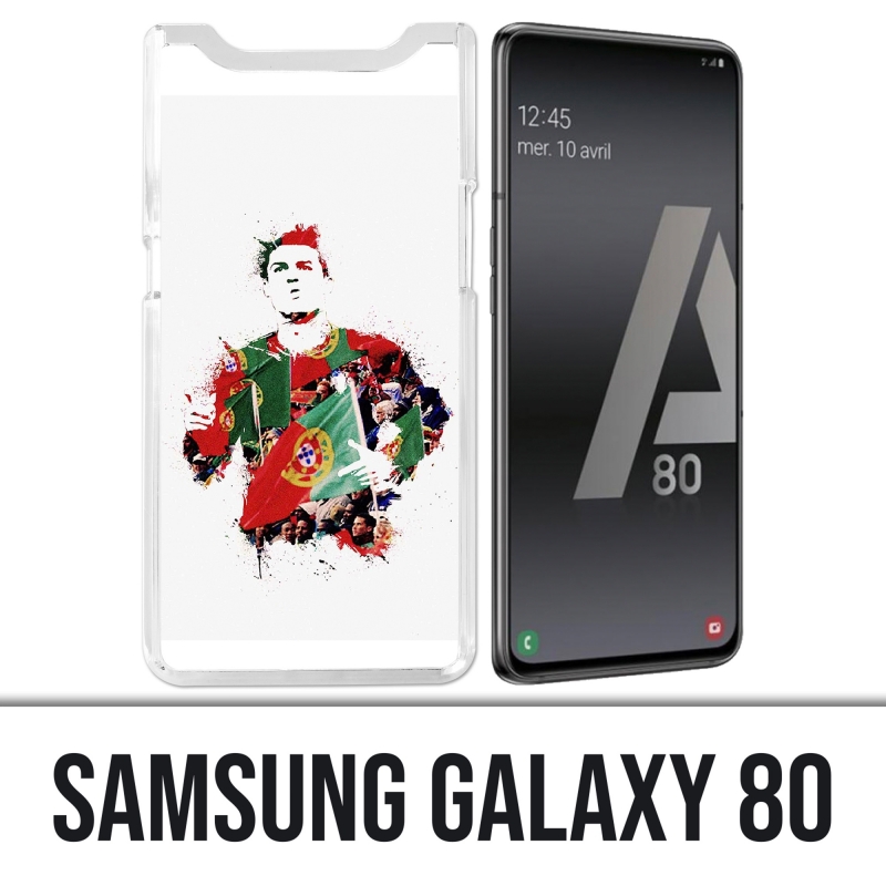 Coque Samsung Galaxy A80 - Ronaldo Football Splash