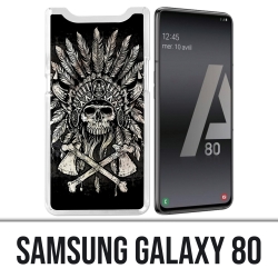 Samsung Galaxy A80 case - Skull Head Feathers