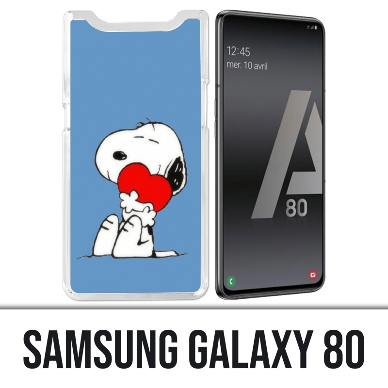 Coque Samsung Galaxy A80 - Snoopy Coeur