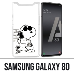 Samsung Galaxy A80 case - Snoopy Black White