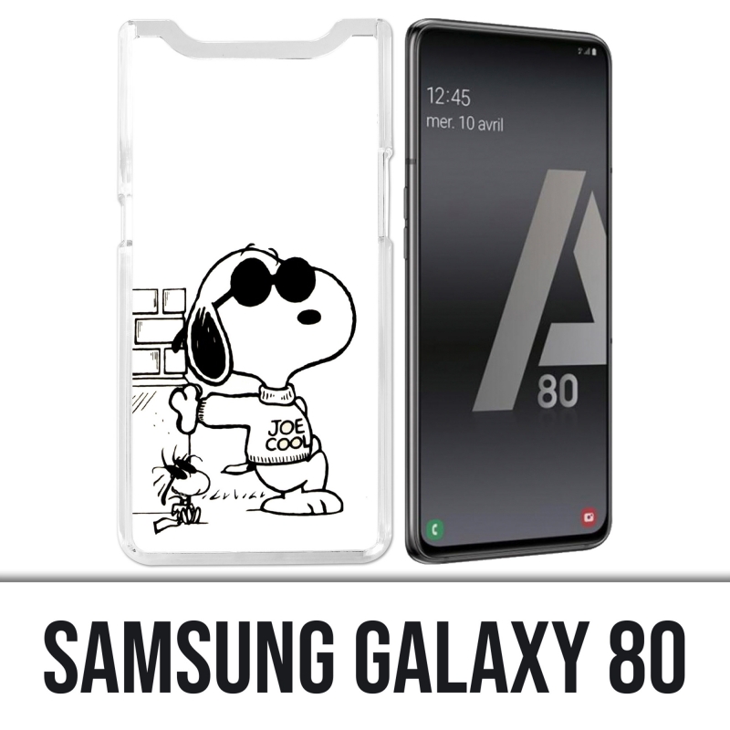 Coque Samsung Galaxy A80 - Snoopy Noir Blanc