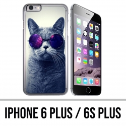 Custodia per iPhone 6 Plus / 6S Plus - Occhiali Cat Galaxy