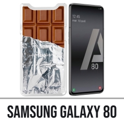 Coque Samsung Galaxy A80 - Tablette Chocolat Alu