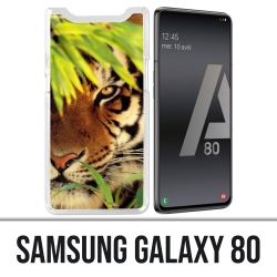 Coque Samsung Galaxy A80 - Tigre Feuilles