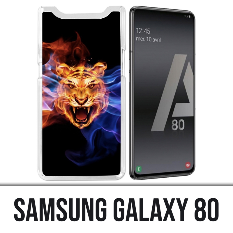Coque Samsung Galaxy A80 - Tigre Flammes