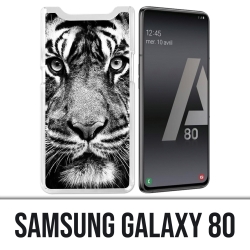 Samsung Galaxy A80 Hülle - Schwarzweiss-Tiger