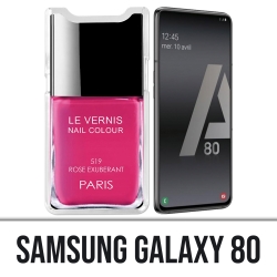 Coque Samsung Galaxy A80 - Vernis Paris Rose