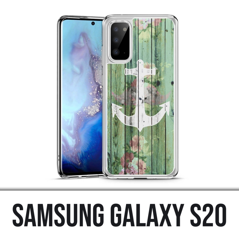 Coque Samsung Galaxy S20 - Ancre Marine Bois