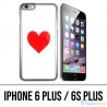 Custodia per iPhone 6 Plus / 6S Plus - Cuore rosso