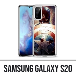 Coque Samsung Galaxy S20 - Captain America Grunge Avengers