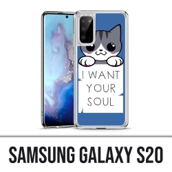 Coque Samsung Galaxy S20 - Chat I Want Your Soul