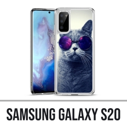 Coque Samsung Galaxy S20 - Chat Lunettes Galaxie