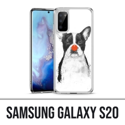 Coque Samsung Galaxy S20 - Chien Bouledogue Clown