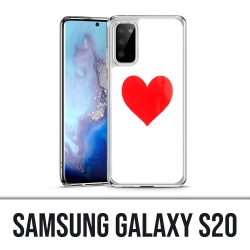 Coque Samsung Galaxy S20 - Coeur Rouge