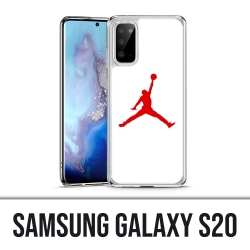 Coque Samsung Galaxy S20 - Jordan Basketball Logo Blanc