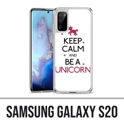 Coque Samsung Galaxy S20 - Keep Calm Unicorn Licorne