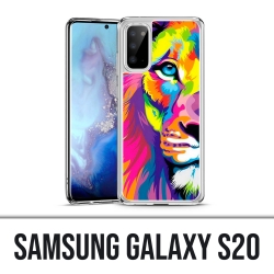 Coque Samsung Galaxy S20 - Lion Multicolore