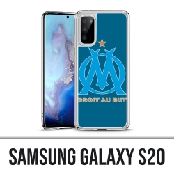 Coque Samsung Galaxy S20 - Logo Om Marseille Big Fond Bleu