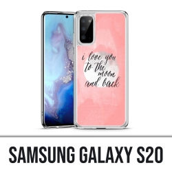 Funda Samsung Galaxy S20 - Love Message Moon Back