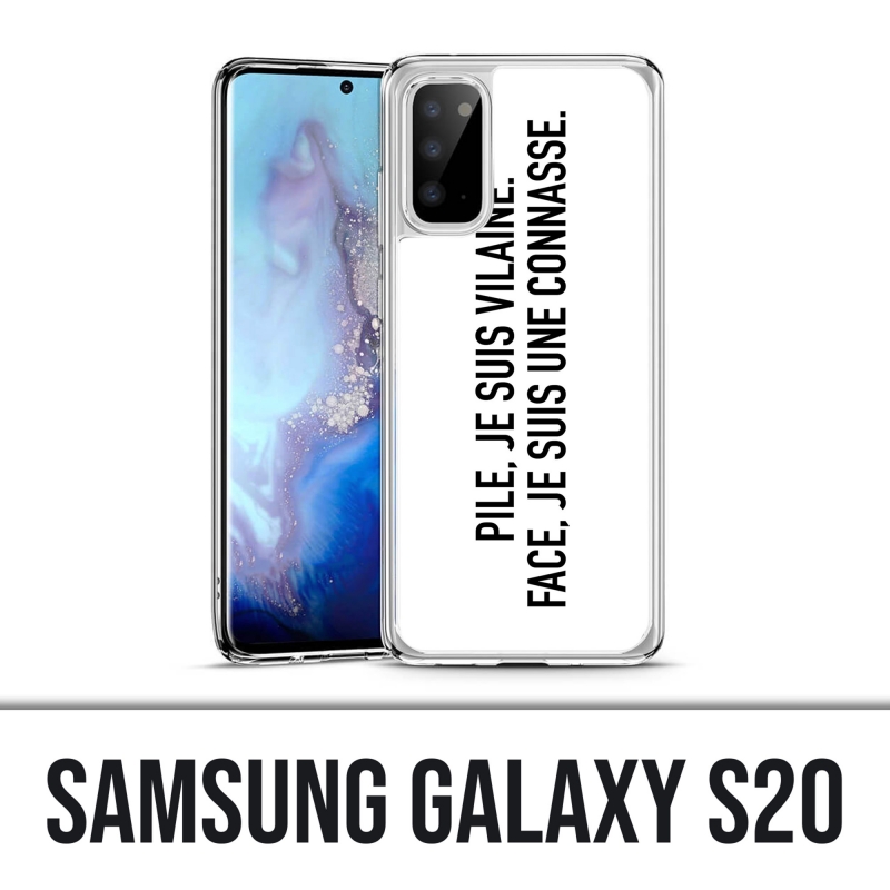 Coque Samsung Galaxy S20 - Pile Vilaine Face Connasse