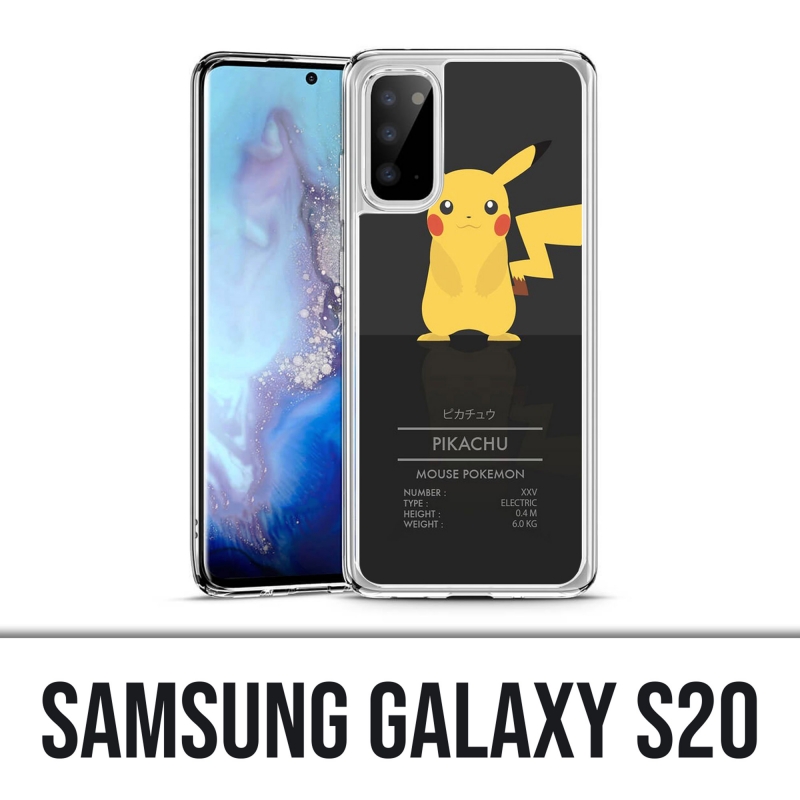 Custodia Samsung Galaxy S20 - Pokémon Pikachu Id Card