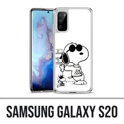 Funda Samsung Galaxy S20 - Snoopy Negro Blanco