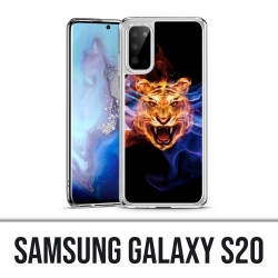 Coque Samsung Galaxy S20 - Tigre Flammes