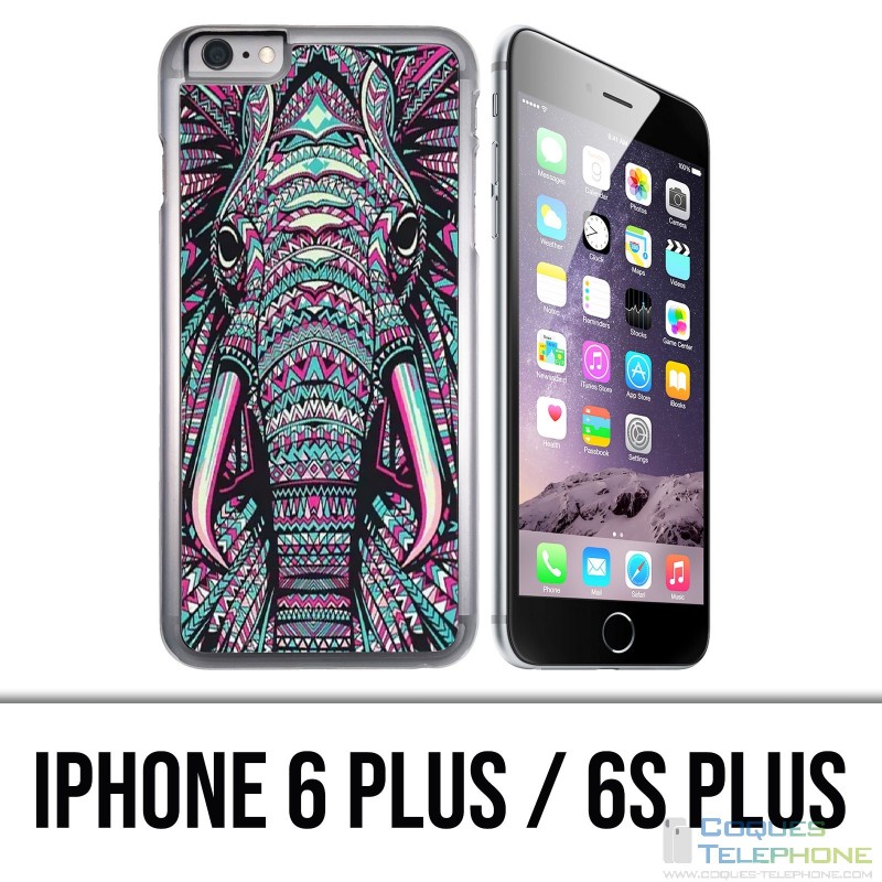 IPhone 6 Plus / 6S Plus Case - Colorful Aztec Elephant